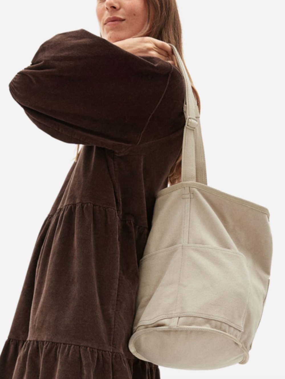 Everlane natural cotton lantern bag